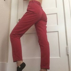 SOLD Vintage Dark Pink Mom Jeans